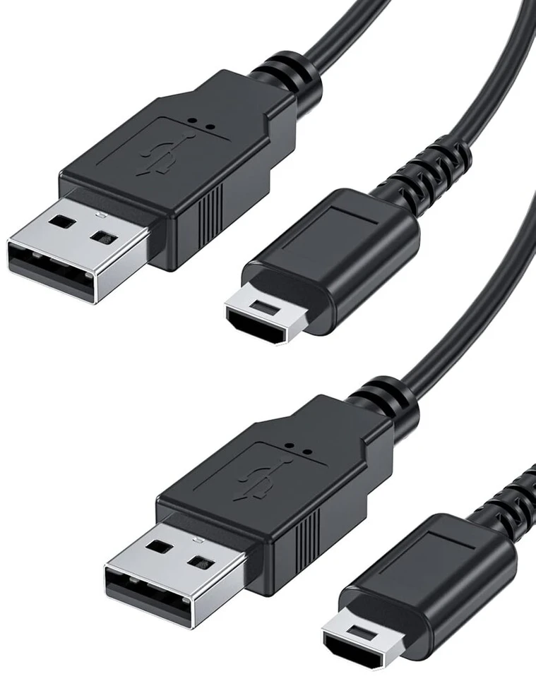 Įkrovimo laidas, suderinamas su Nintendo Ds Lite, 2 vnt., 1,2 m ilgio laidas tik Nintendo Ds Lite įkrovimo laidui, 1a juodas, 1,2 m