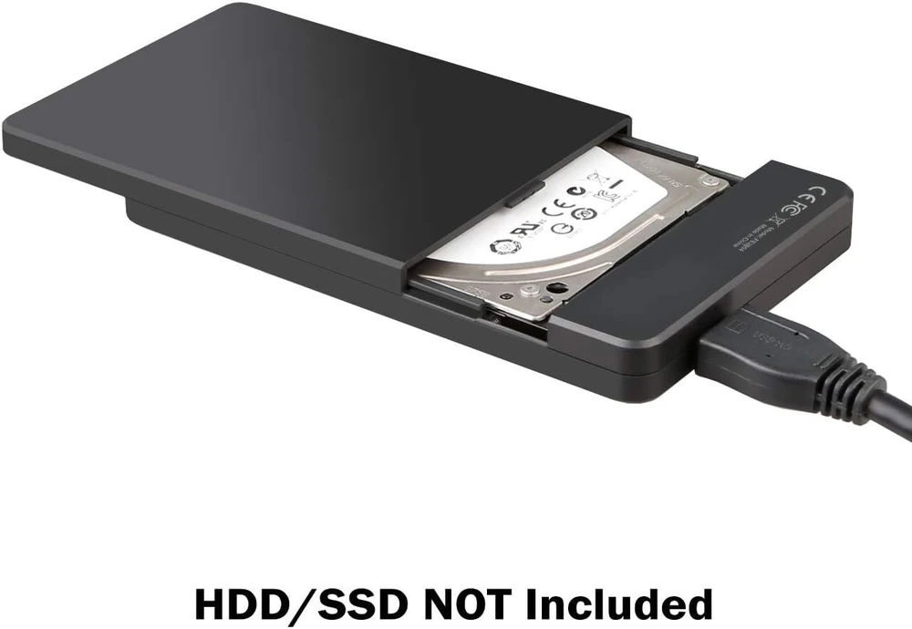 Kietasis diskas Inateck usb 3.0 hdd sata išorinis standžiojo disko dėklas, tinkamas 9,5 mm 7 mm 2,5 colio sata hdd ir ssd, be įrankių (fe2004)
