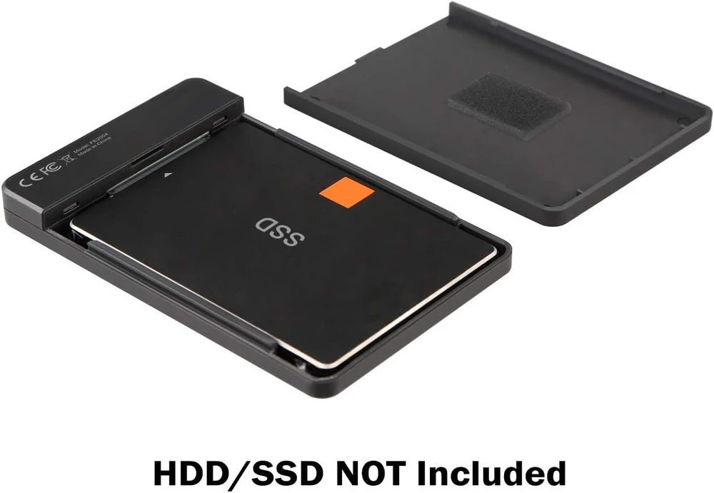 Kietasis diskas Inateck usb 3.0 hdd sata išorinis standžiojo disko dėklas, tinkamas 9,5 mm 7 mm 2,5 colio sata hdd ir ssd, be įrankių (fe2004)