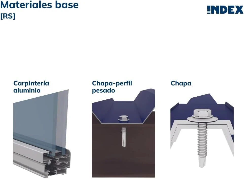 Index Fixing Systems Rs – 500 vnt. sraigtų pakuotė su grąžto galu, kniedės galvutės sraigtas (danga), Rsz3516