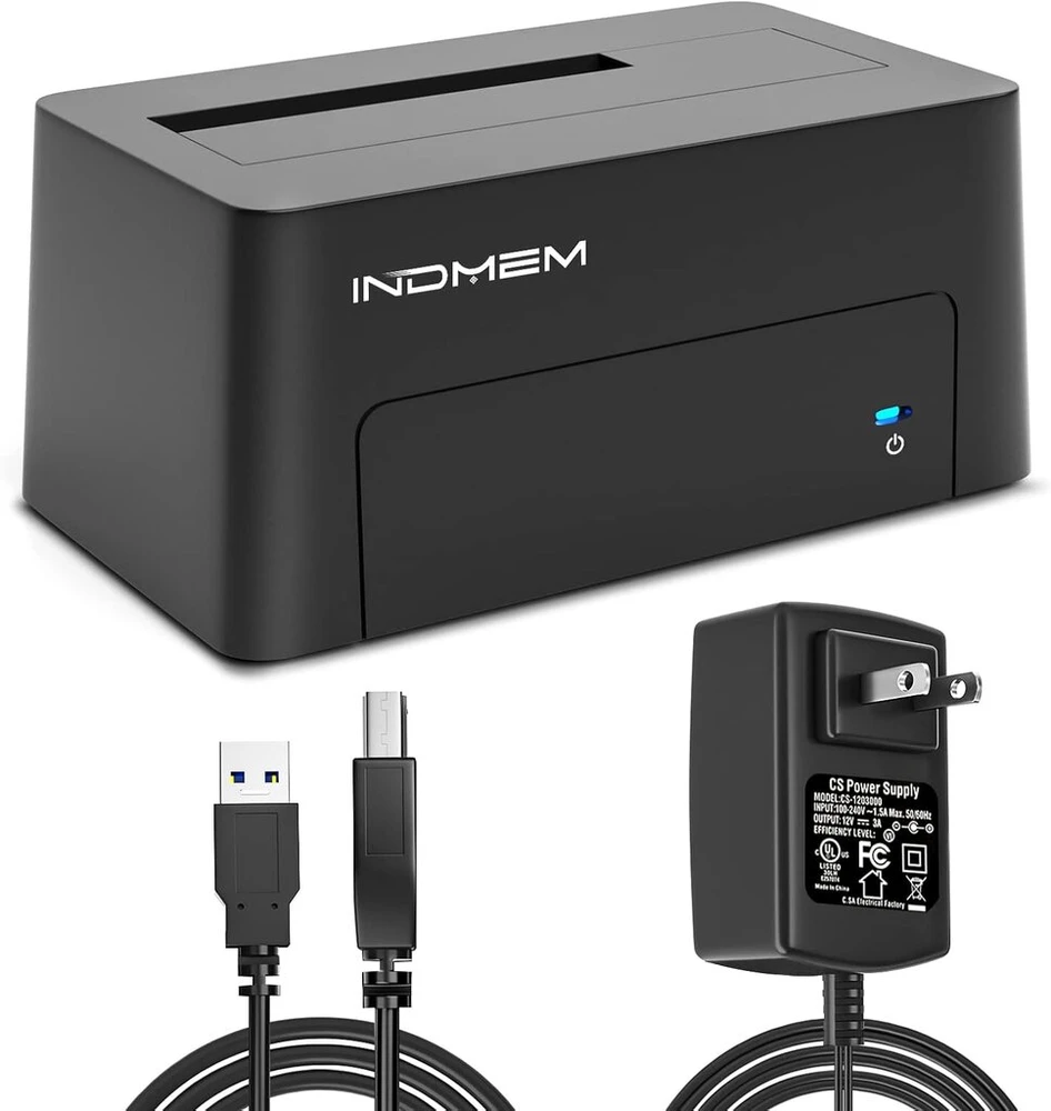 Indmem Sas į Usb 3.0 adapteris, Sas/sata kietojo disko skaitytuvo dėklo doko stotelė, skirta 2.5/3.5 colių Hdd Ssd su 12v/2a maitinimo adapteriu