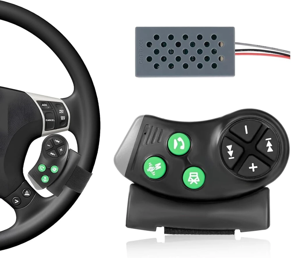 Automagnetola Inefala belaidis nuotolinio valdymo vairo mygtukas, universalus automobilio radijo nuotolinio valdymo pultas su 7 mygtukais, skirtas cd dvd mp5 automobiliams ir android automobilių radijoms
