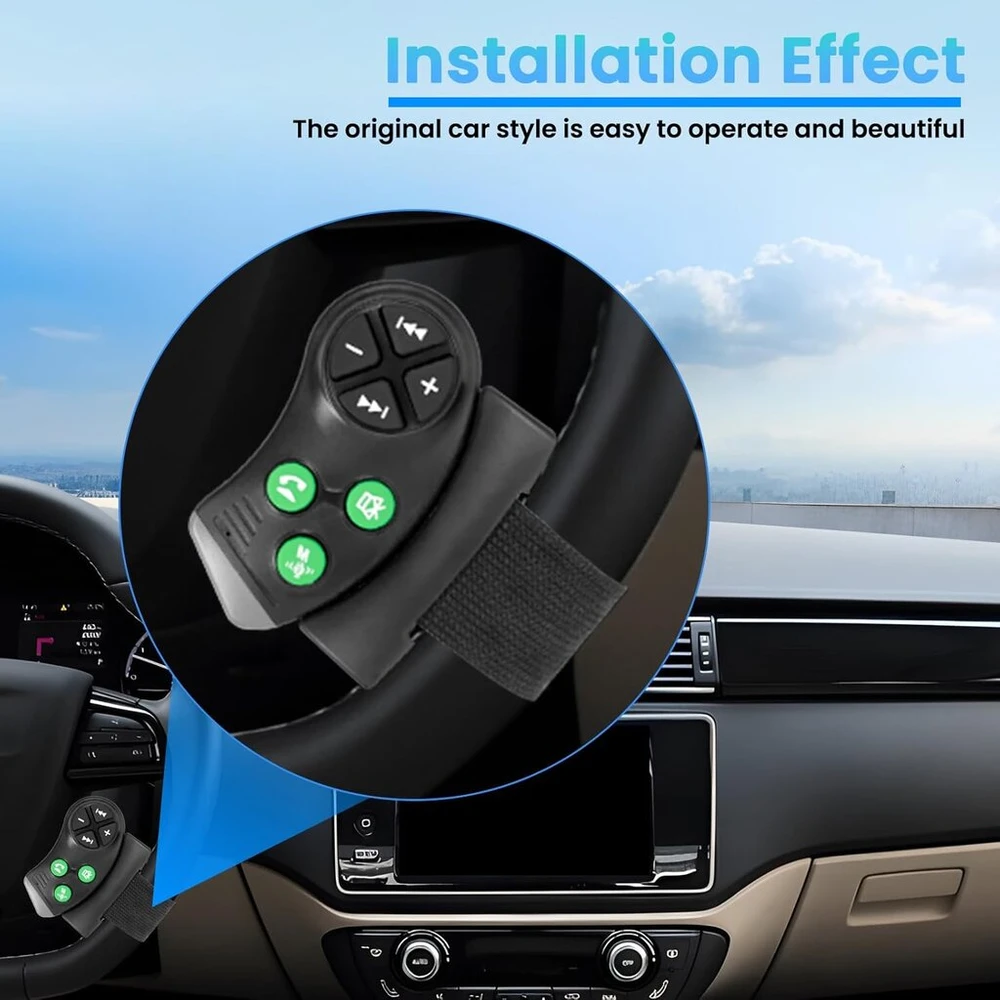 Automagnetola Inefala belaidis nuotolinio valdymo vairo mygtukas, universalus automobilio radijo nuotolinio valdymo pultas su 7 mygtukais, skirtas cd dvd mp5 automobiliams ir android automobilių radijoms