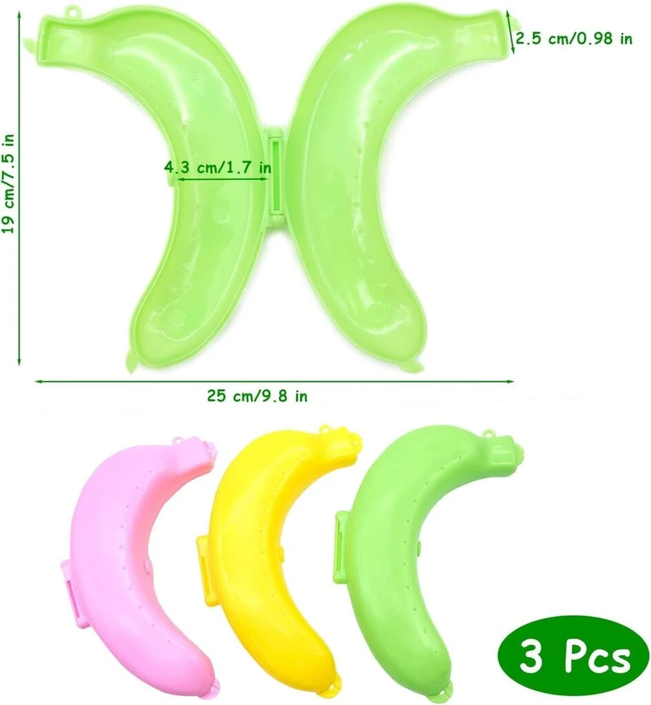 Inheming banana safe banana dėžutė bananų apsaugos dėžutė bananų konteineris plastikinis 3 vnt pakuotė