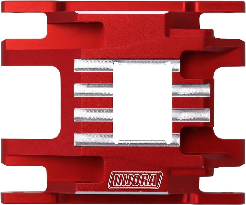 Injora rc slydimo plokštė cnc aliumininis transmisijos laikiklis, skirtas trx4m 1/18 rc vikšriniam automobiliui, atnaujinimo dalys 16 g, raudona