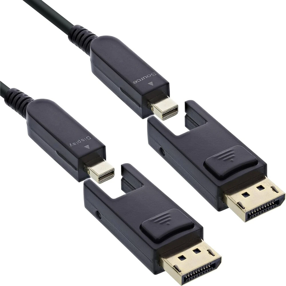 Inline® Displayport 1.4 Aoc kabelis, 8k 4k, 240hz, nuimami jungtys, ilgis 50m, 17250o