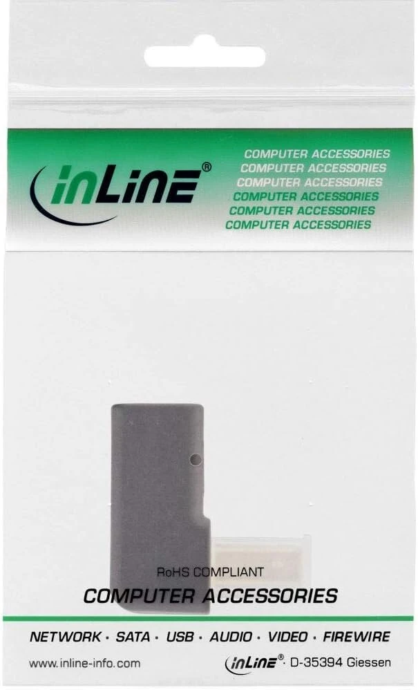 Inline® Displayport adapteris - Displayport jungtis, tėviška / moteriška - užlenktas į viršų