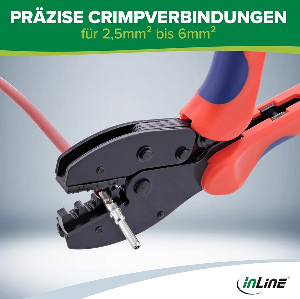 Inline replės Mc4 / Pv4 saulės jungtims, tinka 2.5 mm² iki 6 mm² (14-10 Awg) laidams, ergonomiškas dizainas, tikslios jungtys, 94100