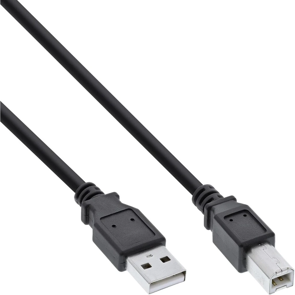 Inline® Usb 2.0 kabelis A–b juodas, 2 m