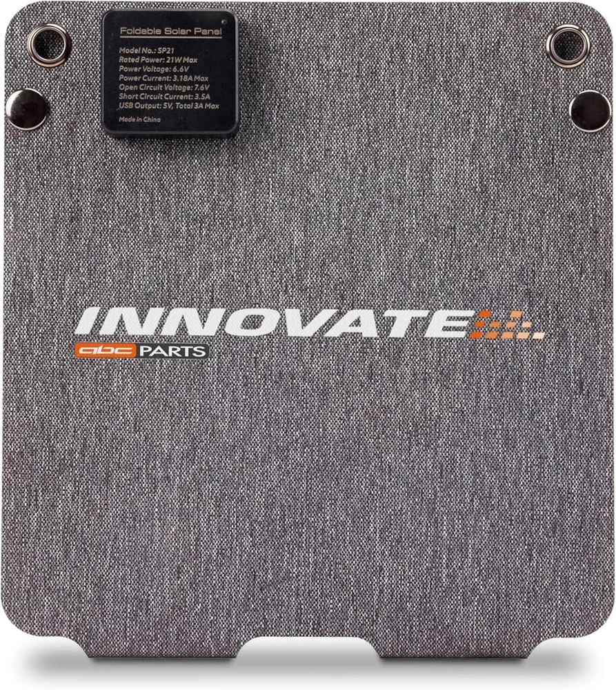 Innovate nešiojamas saulės įkroviklis 21w 5v 3amp max su usb type c-a jungtimi, sulankstomas ir atsparus vandeniui saulės kolektorius, puikiai tinkantis stovyklavimui, žygiams, kelionėms pėsčiomis, paplūdimiui, kalnams...