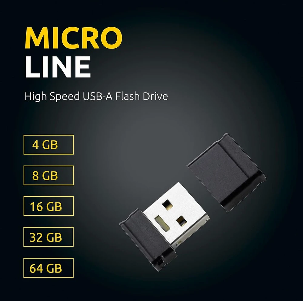 Intenso Micro Line 4gb Usb atmintinė, juoda