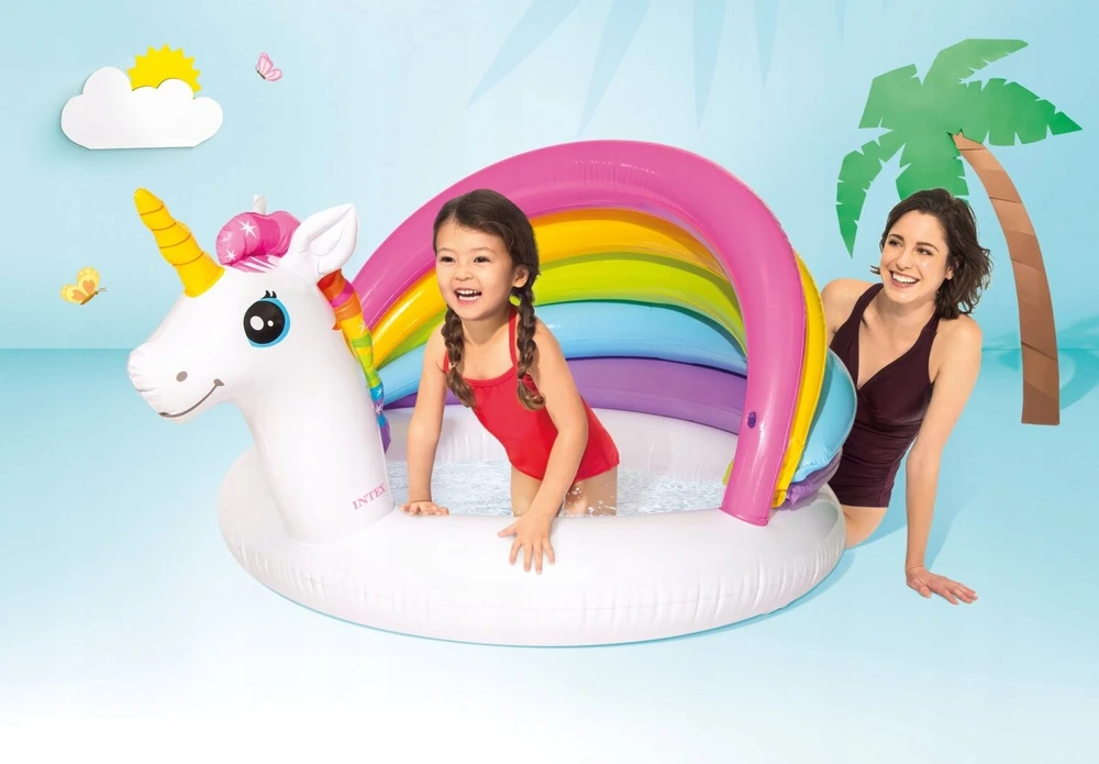 Intex Pripučiamas baseinas vaikams su stogeliu 127x102 cm