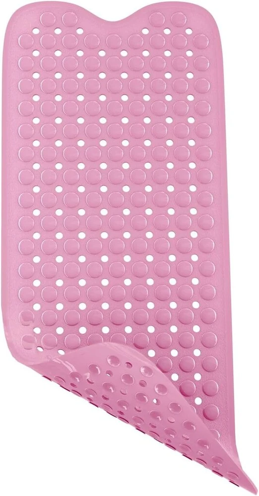 Intirilife vonios kilimėlis rožinis - 100-40 cm - odai jautrus, be Bpa, atsparus pelėsiui, neslystantis, skalbiamas skalbimo mašinoje