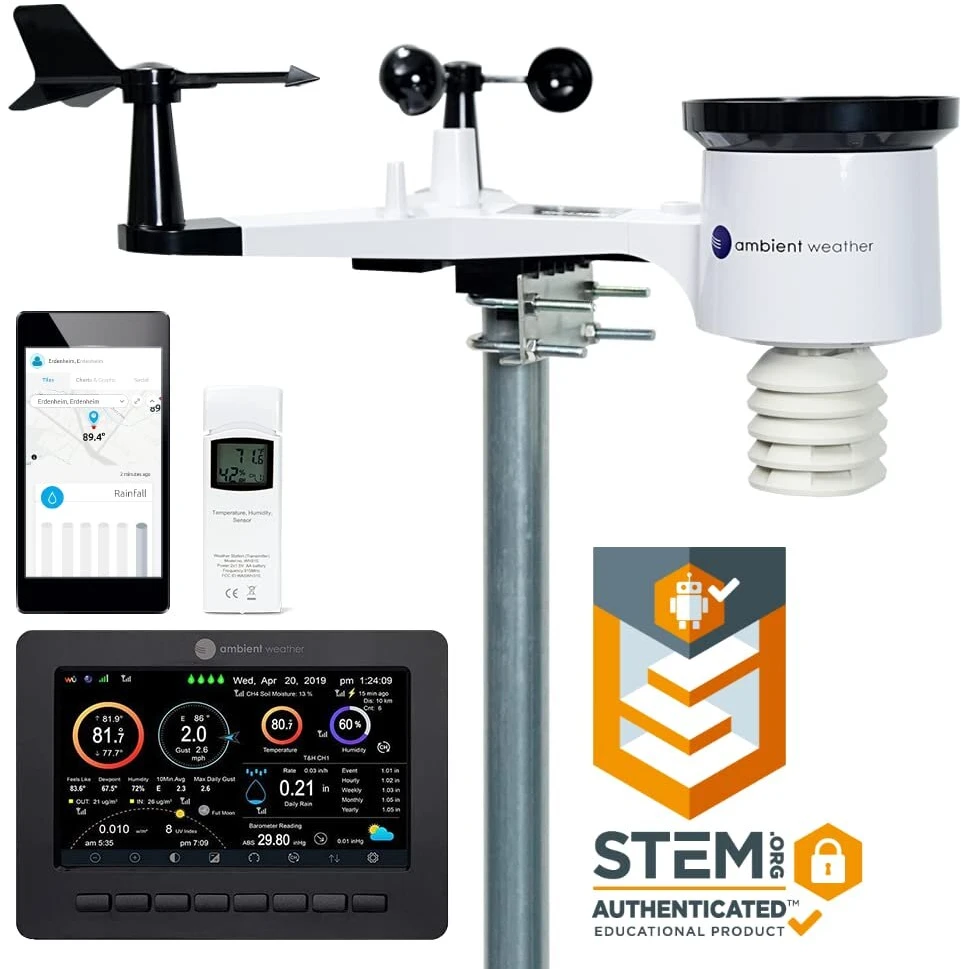 Išmanioji meteorologijos stotis Ws-2000 su Wifi nuotoliniu stebėjimu ir įspėjimais