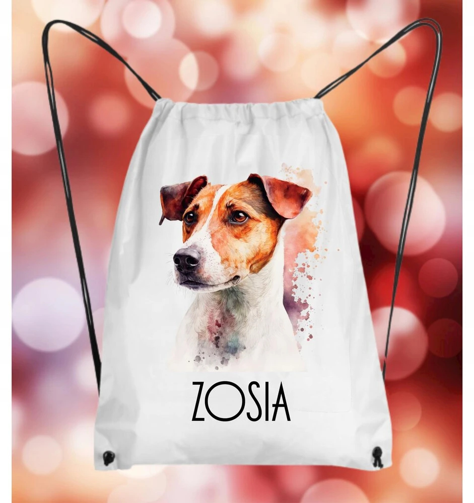 Jack russell terjerų mokyklinė kuprinė su vardu