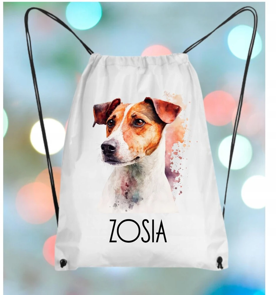 Jack russell terjerų mokyklinė kuprinė su vardu
