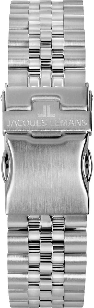 Jacques Lemans Liverpool Diver 1-2205 vyriškas laikrodis su silikonine apyranke ir odiniu paviršiumi arba metaline apyranke, 41 mm, data, 20 Atm