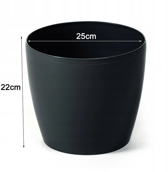 Jak-pol metalinis stovas gėlėms, juodas, 40 cm, skirtas vienam vazonui