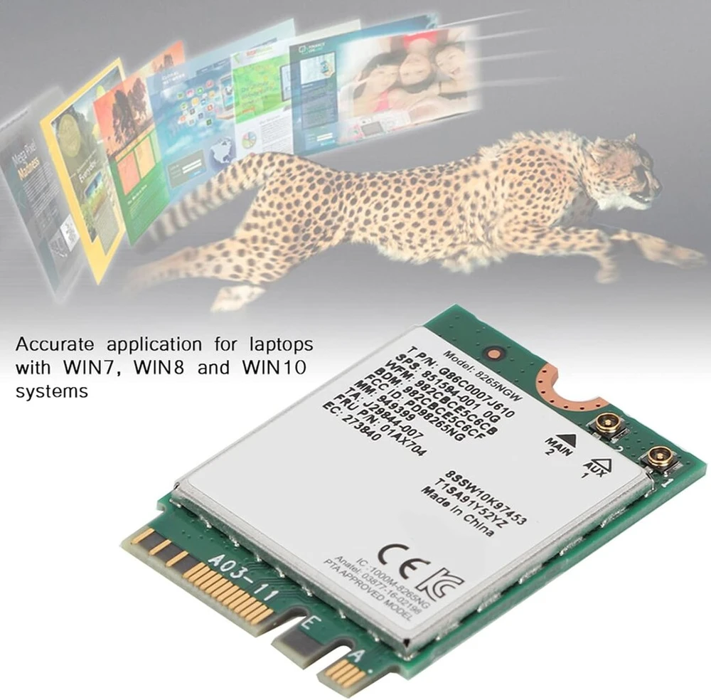 Jectse wifi kortelė bluetooth 4.2 belaidžio tinklo modulis ngff m2 sąsaja 2.4g 5g belaidžio tinklo kortelės adapteris, skirtas intel 8265 867m 802.11ac wifi adapteriui