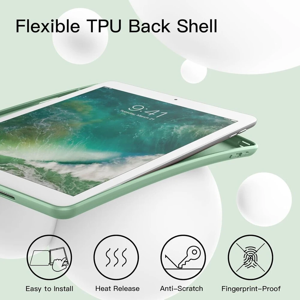 Jetech dėklas Ipad 9.7" (6/5 kartos) su pieštuko laikikliu