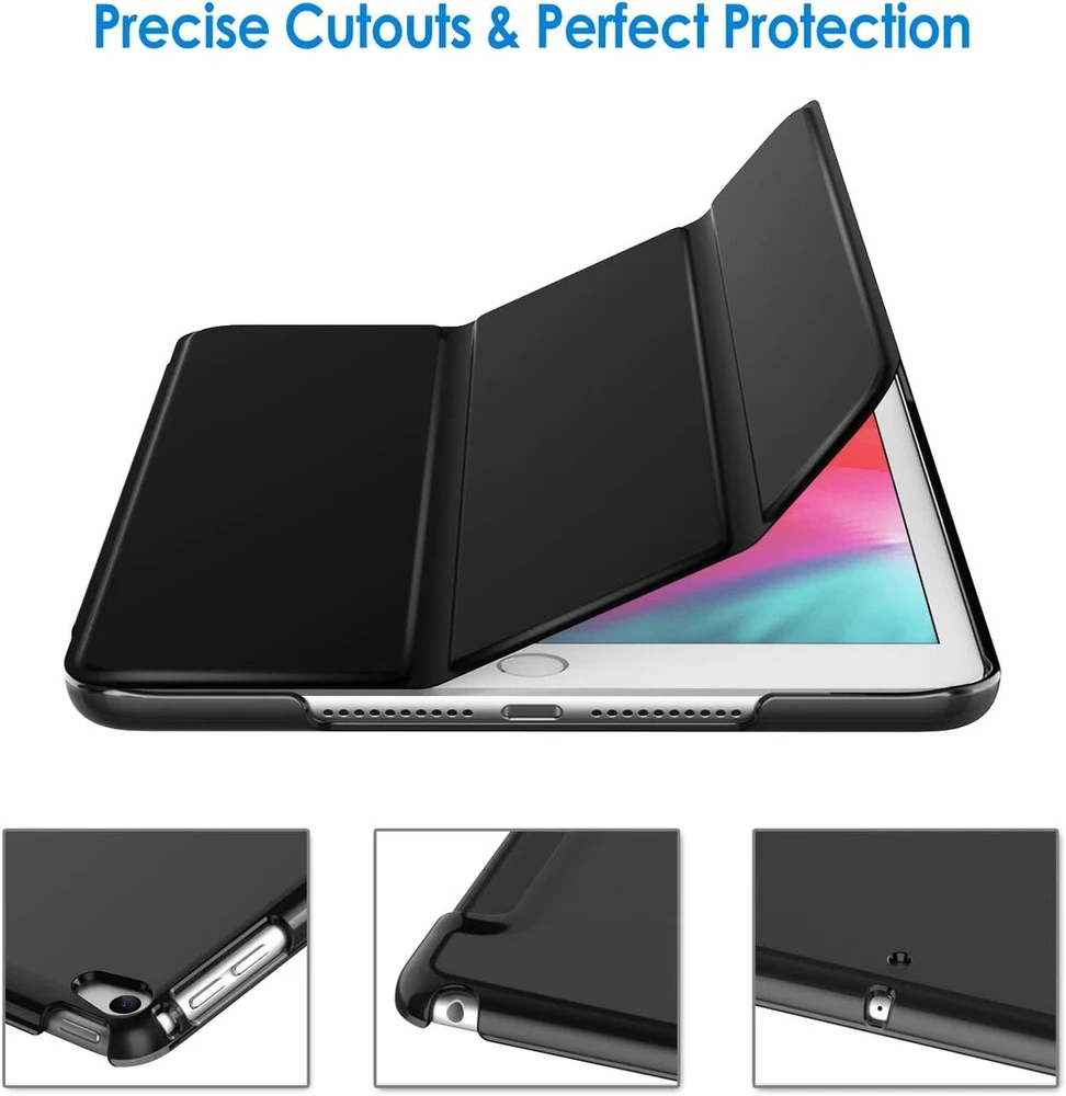 Jetech dėklas Ipad mini 5 (2019 m.) su automatinio miego/žadinimo funkcija, juodas