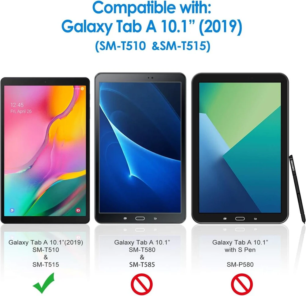 Jetech ekrano apsauga, skirta galaxy tab a 10.1 2019 (sm-t510/t515), grūdinto stiklo ekrano apsauga