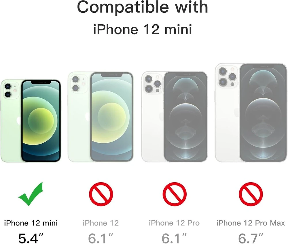 Jetech matinis dėklas, skirtas iphone 12 mini 5.4 colio, smūgiams atsparus karinis standartas, apsauga nuo kritimo, matinis permatomas galinis apsauginis telefono dėklas, atsparus pirštų atspaudams (žalias)