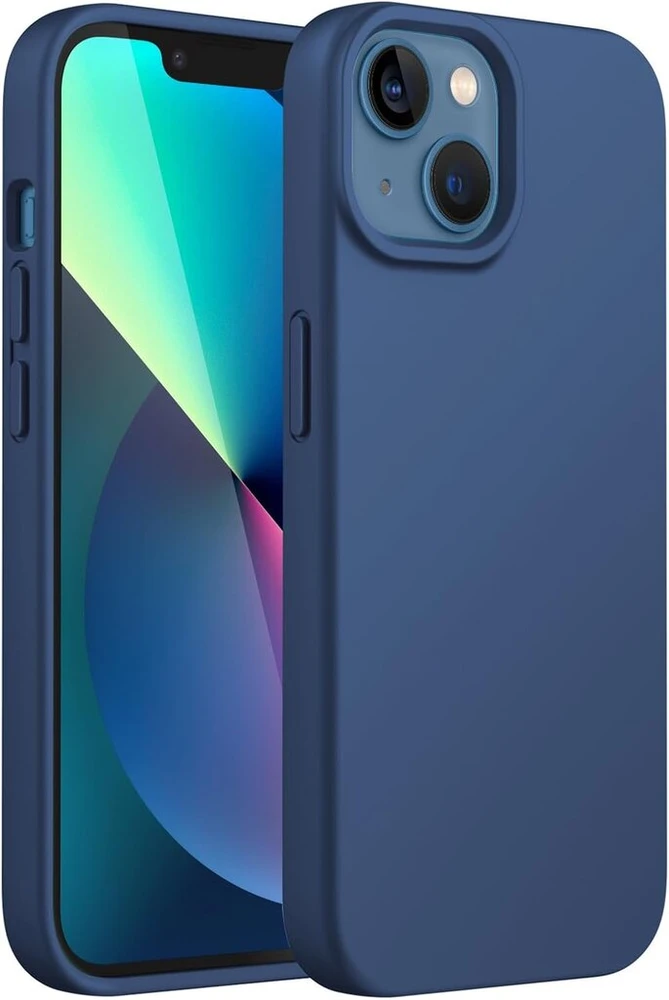 Jetech silikoninis dėklas, suderinamas su iphone 13 mini 5.4 colio, viso korpuso apsauginis telefono dėklas su švelniu prisilietimu, smūgiams atsparus dėklas su mikropluošto pamušalu (cobalt mėlynas)
