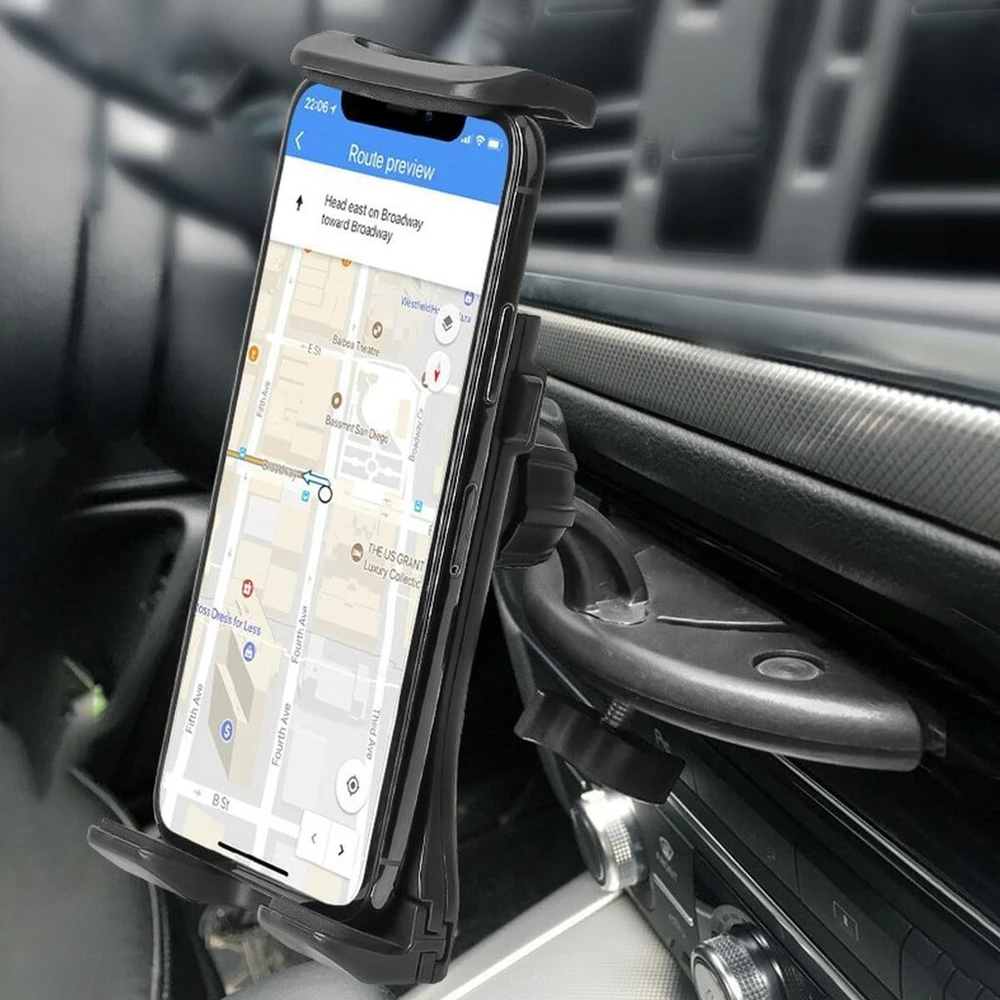 Jnnj universalus telefono laikiklis automobiliui su 360 laipsnių pasukimu, telefono laikiklis į automobilio cd grotuvo lizdą, telefono laikiklis į cd lizdą, telefono laikiklis automobiliui, cd lizdas, 360 laipsnių besisukantis telefono laikiklis automobil