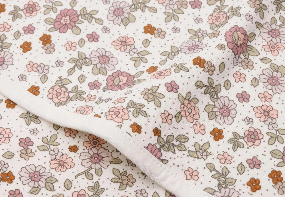 Jollein kūdikio antklodė retro flowers - 75x100cm - 100% medvilnė - lopšiui - muslino antklodė - 0.5 tog - oeko-tex sertifikuota