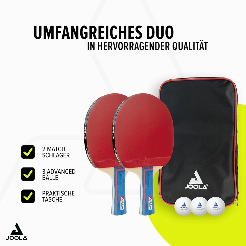 Joola stalo teniso rinkinys, įskaitant stalo teniso raketę, stalo teniso kamuoliukus, stalo teniso dėklą, stalo teniso tinklą, Ittf patvirtintas
