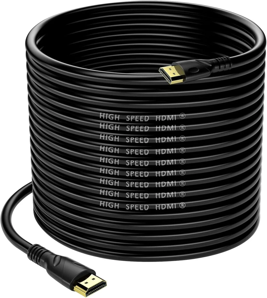 Jorenca 4k Hdmi kabelis 20 m (hdmi 2.0, 18 Gbps) itin didelio greičio paauksuotos jungtys, ethernet audio return video 4k, full Hd1080p, 3d compatible XBOX laptop ps3 ps4 ps9 pc hdtv