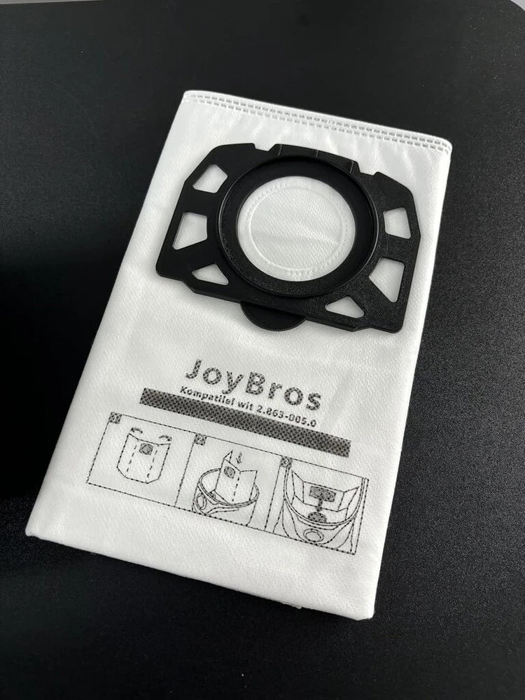 Joybros dulkių siurblio maišeliai, skirti Kärcher wd4 wd5 wd6 p wd5p wd6p premium 2.863-006.0 Kfi 487 Mv4 Mv5 Mv6 dulkių siurbliams, maišeliai, flisiniai maišeliai (10 vnt.)