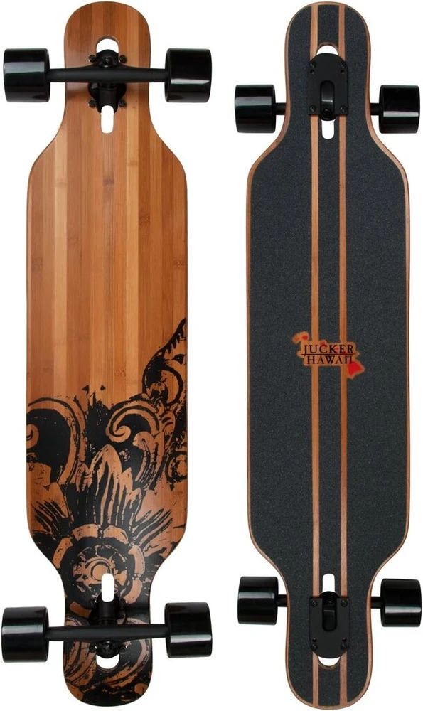 Jucker Hawaii Hoku Special Editions longboard'ai su 2 lankstumo lygiais - Hoku Slide ir Limited Designs - stiklo pluošto konstrukcija su bambuku ir kanadietišku klevu