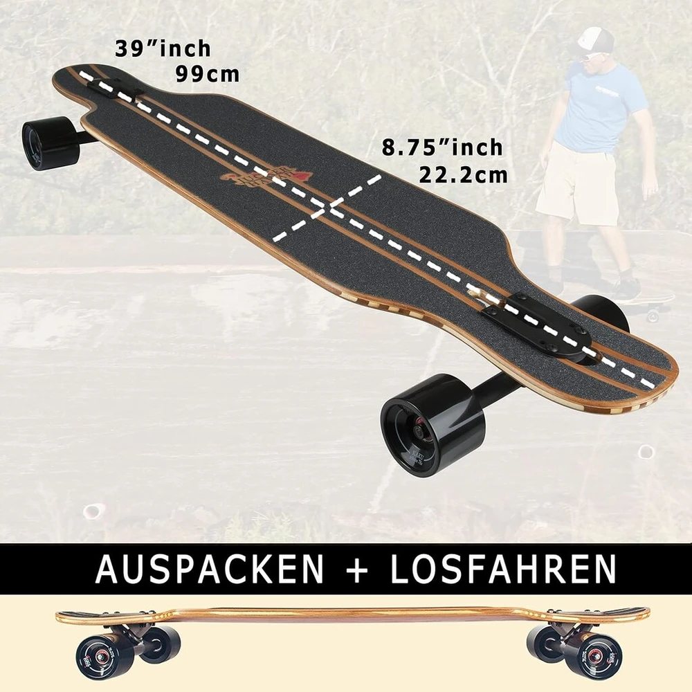 Jucker Hawaii Longboard New Hoku Precision | Nr. 1 ilgam važiavimo malonumui | Nr. 1 pagal kokybę ir dizainą | Aukščiausios klasės stiklo pluošto konstrukcija ir Cnc ašys | Performance Longboard | Pradėkite ir mėgaukitės