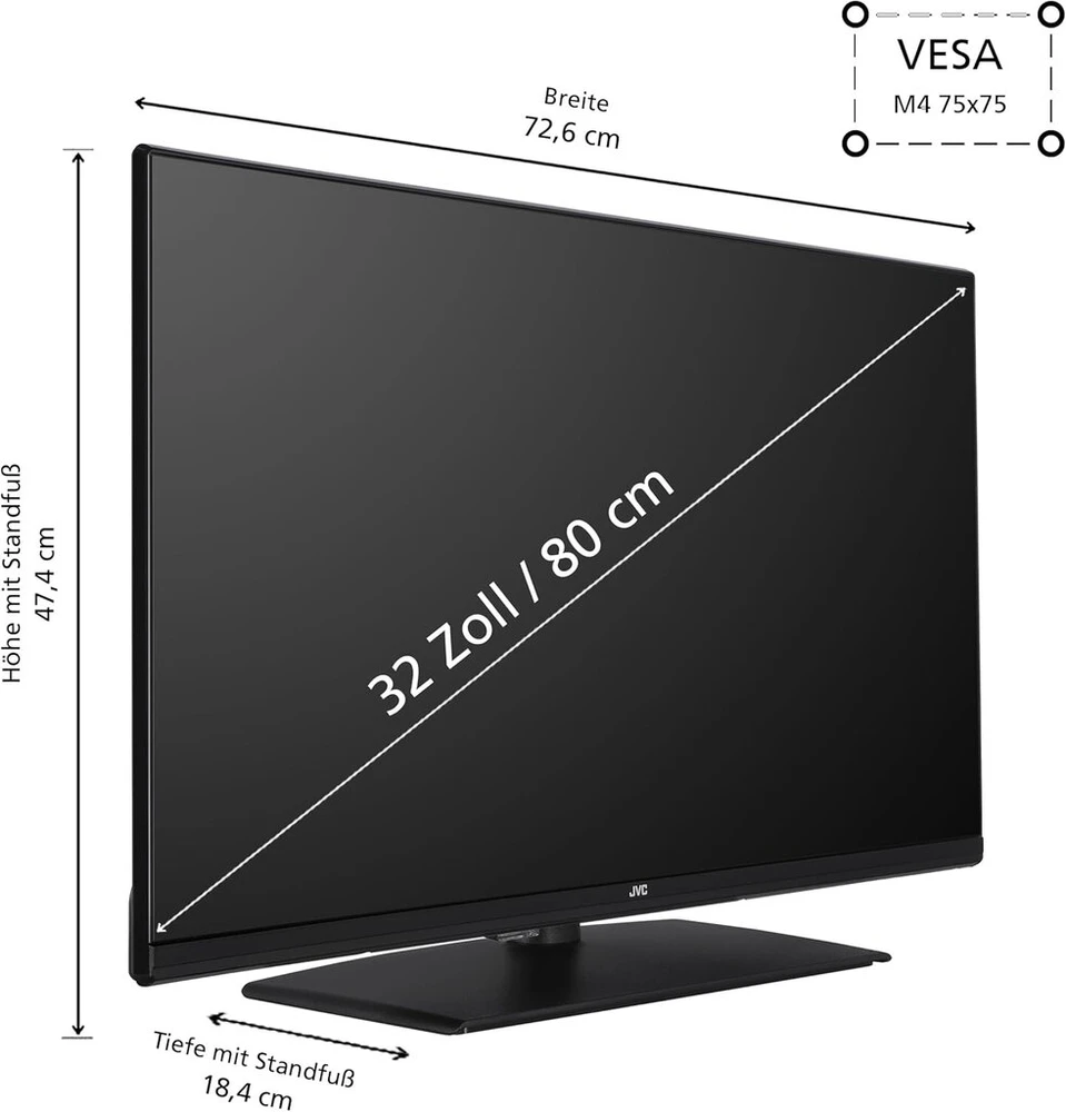 Televizorius Jvc 32" Smart Tv su Tivo, Full Hd, Hdr