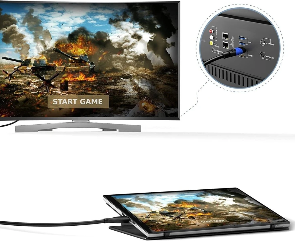 Kabeldirekt 3m Micro Hdmi į Hdmi kabelis (1080p 4k 3d High Speed su Ethernet Arc) - Flex Series