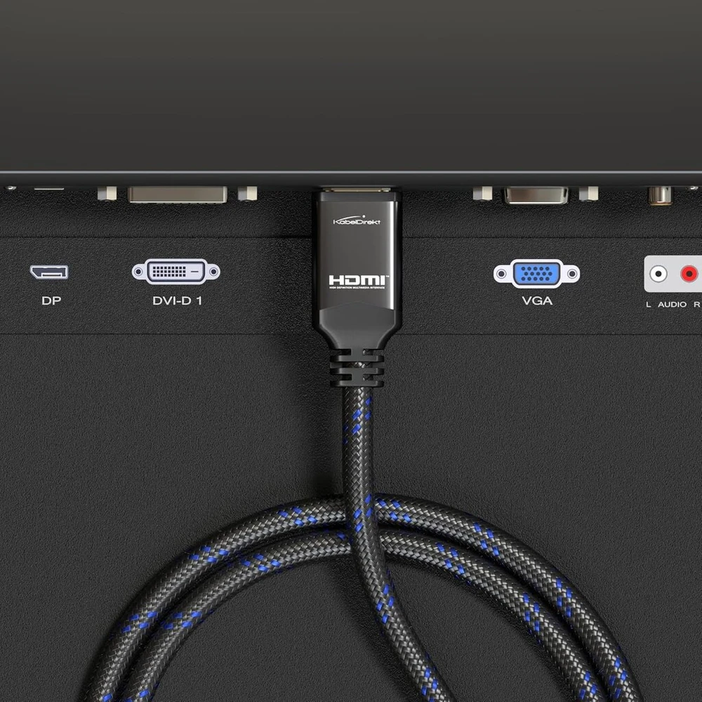 Kabeldirekt Hdmi į Dvi Adapterio Kabelis, 1.5m, Nailono Pynė