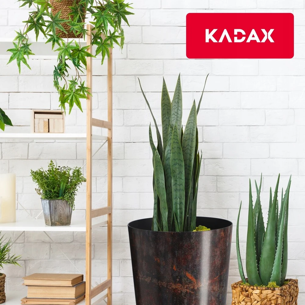 Kadax apvalus plastikinis vazono dangtelis, rūdžių spalvos, 19 cm