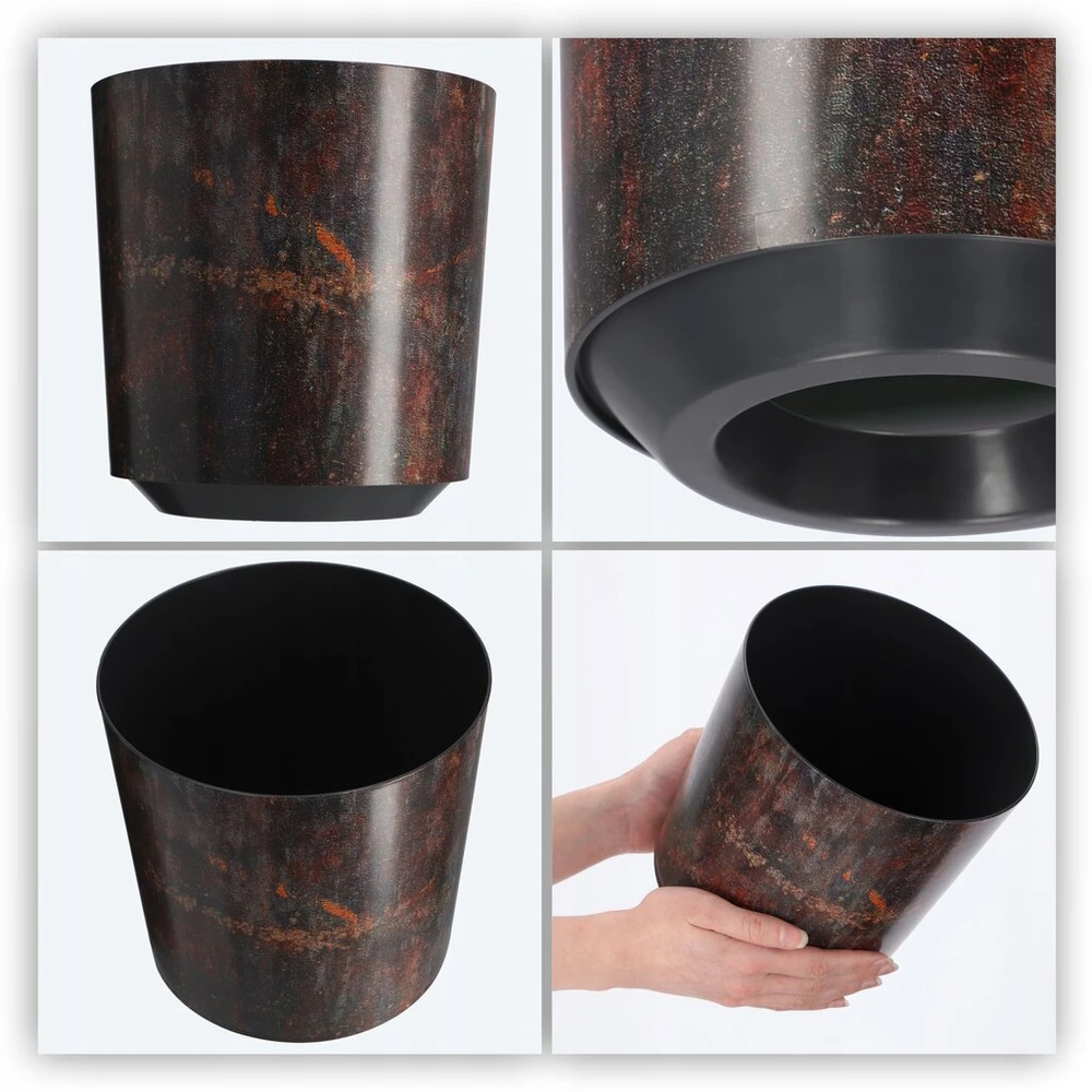 Kadax apvalus plastikinis vazono dangtelis, rūdžių spalvos, 19 cm
