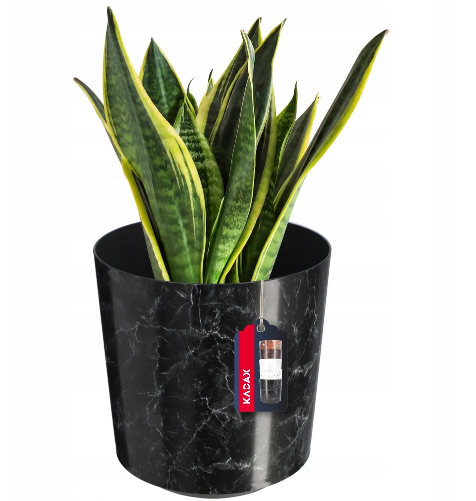 Kadax gėlių vazono dangtelis, apvalus, juodas marmuras, 25 cm