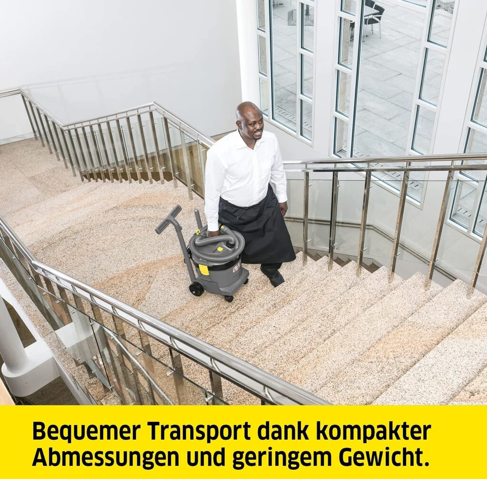 Kärcher Nt 22/1 Ap L drėgnų/sausų dulkių siurblys, galia: maks. 1350 W, plastikinis konteineris: 22 l, siurbimo žarna 1,9 m