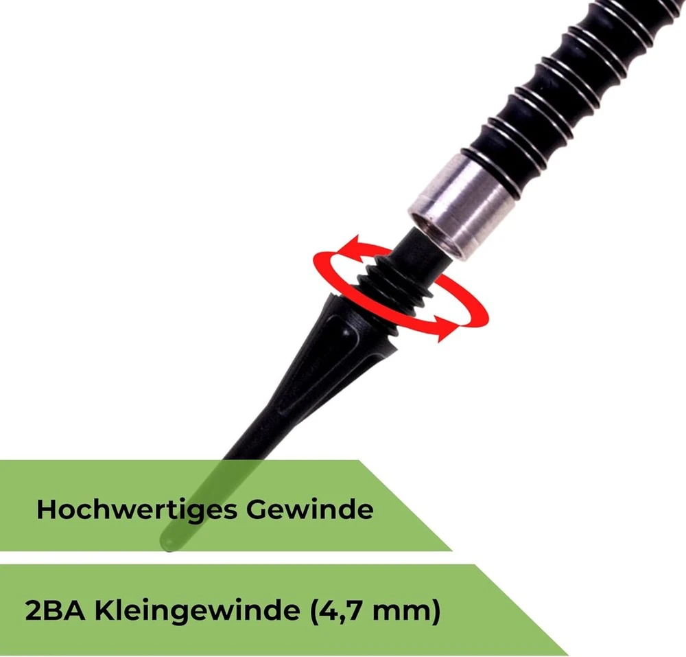 Karella Dart Tips Pro 2 Ba antgalio sriegis, juodi, 1000 vnt. pakuotė, 25 mm ilgio