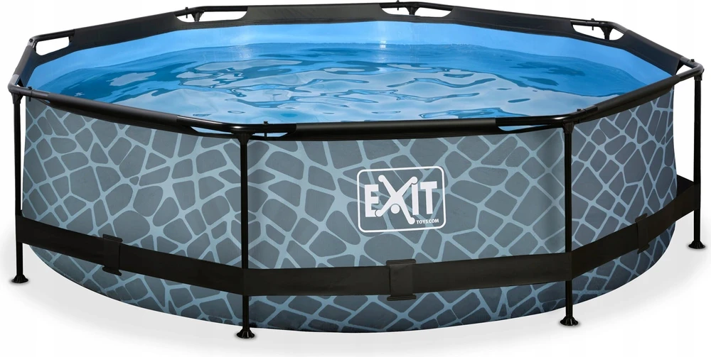 Karkasinis sodo baseinas 244x76 cm Exit - Pilkas