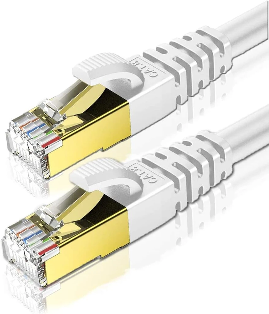 Kasimo Cat8 tinklo kabelis 40 gbps lan kabelis itin greitas lankstus ir tvirtas su paauksuotu rj45