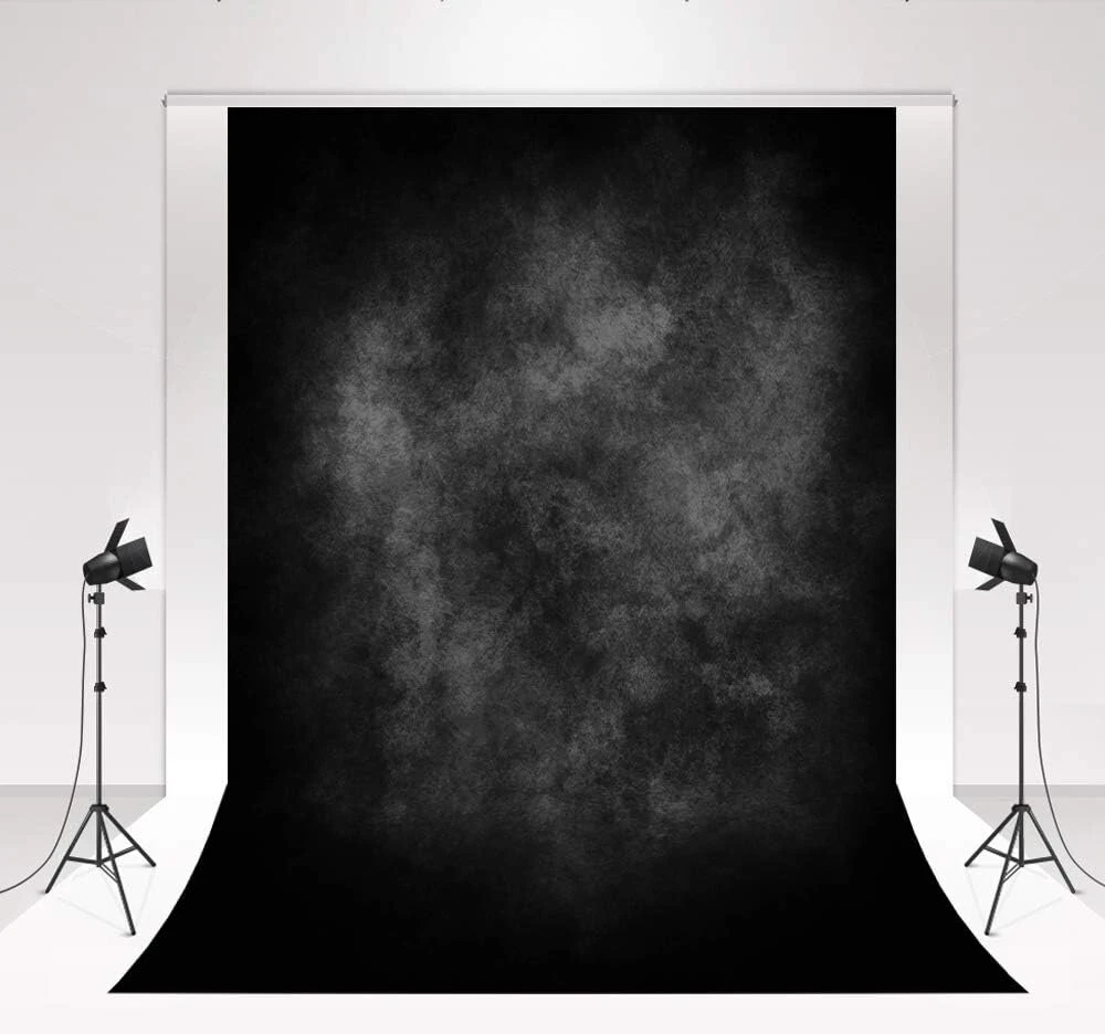 Kate fonas 2 x 3 m spalvų gradientas juodas pilkas studijos nuotraukų fonas miglotas rūkas meninės fotografijos fonas žurnalų reklamos fotografavimo fotobūdelė youtube vaizdo įrašo fonas