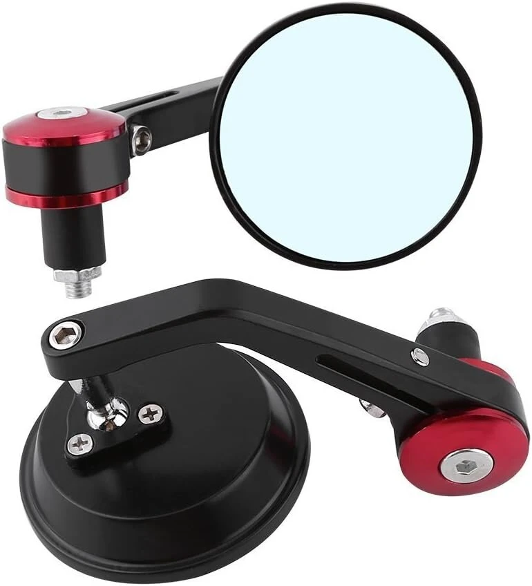 Katur 7/8 colių 22 mm veidrodėlis universalus motociklo galinio vaizdo veidrodis aliuminio lydinio apvalus motociklo vairo galinio vaizdo veidrodis, skirtas yamaha honda triumph ducati motif red