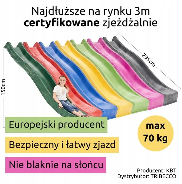 KBT 3m sodo čiuožykla - Turquoise - Premium
