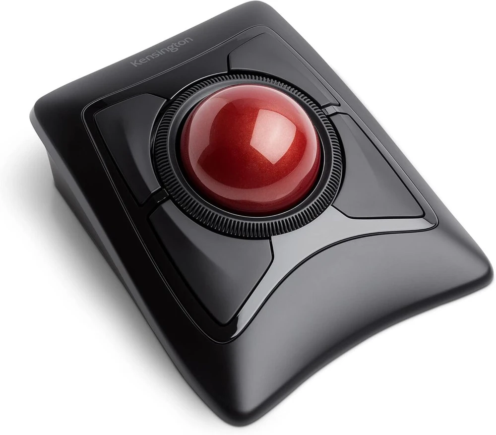 Kensington Expert Pelė – belaidis ergonomiškas trackball tipo pelės valdiklis su slinkties žiedu, suderinamas su Windows ir Macos – Ruby Raudona (k72359ww)