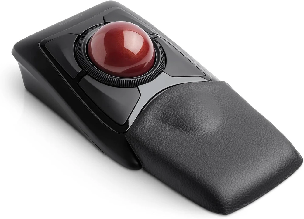 Kensington Expert Pelė – belaidis ergonomiškas trackball tipo pelės valdiklis su slinkties žiedu, suderinamas su Windows ir Macos – Ruby Raudona (k72359ww)